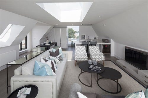 Signature flat glass rooflight made to measure home extension